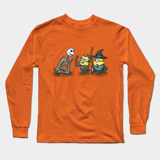 Everyone hail to the pumpkin king! Long Sleeve T-Shirt by moonlightsonata